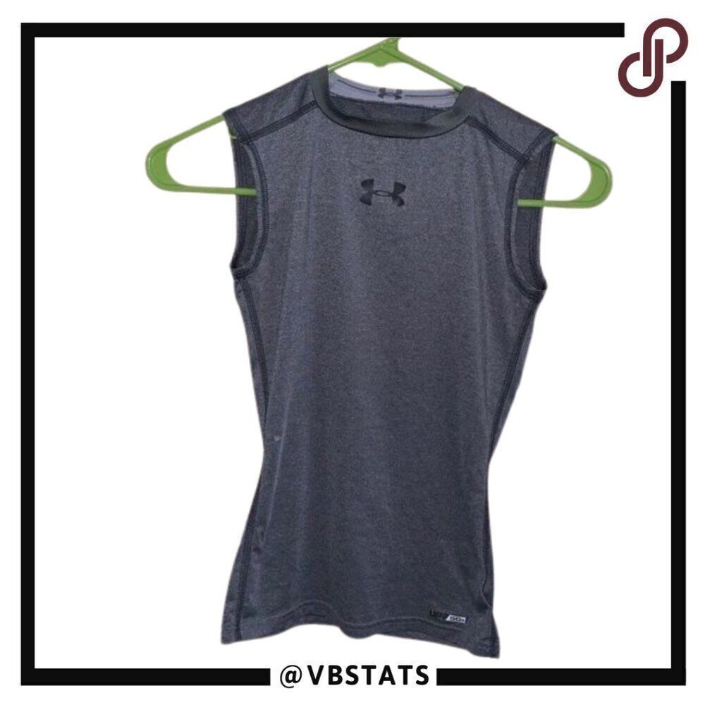 Youth Small Under Armour Gray-Black Sleeveless‎